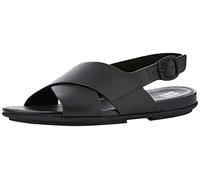 Fitflop Gracie Damen Sandalen mit überkreuzten Riemen, flach, Schwarz, 36 EU