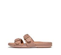Fitflop Damen Gracie Rubber-Buckle Two-BAR Leather Slides Schiebe-Sandalen, beige, 56 EU
