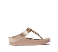 Fitflop Halo Bead Circle Metallic Sandalen, Metallic Latte Beige, 36 EU