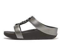 FitFlop Damen Sandalen Halo Bead-Circle Metallic H-Bar Slides HJ2