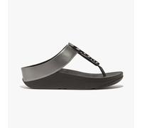 Fitflop Halo Bead-circle Metallic Toe-post Slides Schwarz EU 39 Frau (Herstellerartikelnummer: HJ1-B06-EU39)