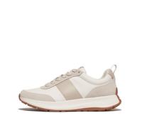 Fitflop Herren-Sneaker F-Mode Flow Stoff/Wildleder/Leder, beige, 8 UK Wide