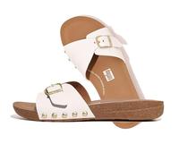 Fitflop Pantoletten iQUSHION ADJ Buckle Leather Slides urban, Größe:42 EU