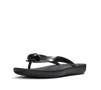 FitFlop Iqushion Glänzender Knopf Damen Schwarz Flip-Flops EU 37 / UK 4