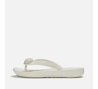 FitFlop Iqushion Glänzender Knopf Damen Creme Flip-Flops EU 40,5 / UK 7
