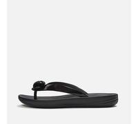 FitFlop Iqushion Glänzender Knopf Damen Schwarz Flip-Flops EU 36 / UK 3