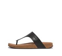 Fitflop Iqushion Herren Zehensteg-Sandalen aus Leder, Schwarz, 42 EU