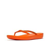 Fitflop Iqushion Sparkle Damen-Flip-Flop-Sandalen, Steinbeige, Orange, 42 EU