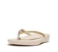 FitFlop Zehentrenner iQushion Sparkle Damen Steinbeige Größe 42