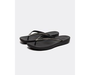 FitFlop Iqushion Sparkle Damen Gummizehenstegsandalen In Schwarz EU 39/UK 6