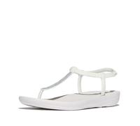 FitFlop™ iQushion™ Splash Sparkle Zehensteg-Sandalen für Damen | High-Rebound-Zwischensohle mit Aufprallkissen und verstellbarem Riemen | APMA akzeptiert, Urban White, 6