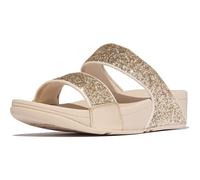 Fitflop Lulu 2 Bar Glitter Polyurethan Damen Sandalen Platino/Silber EU 40,5 / UK 7