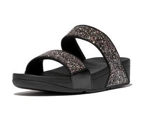 Fitflop Lulu 2 Bar Glitter Polyurethan Damen Sandalen Schwarz/Multi EU 40,5 / UK 7