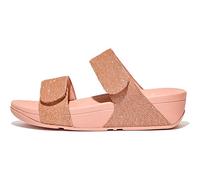 Fitflop Lulu Adjustable Shimmerlux Slides ROZE - Größe 41