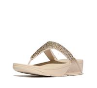 Fitflop Lulu Crystal Mix Metallic Toe Post Sandalen EU 41 Platino