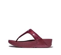 Fitflop Damen Lulu Crystal-Mix Toe-Post Sandale, Rhabarberfarben, 41 EU