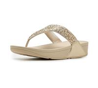 Fitflop LULU Damen Crystal-Mix Metallic Zehensteg-Sandalen, Platino, 41 EU, Platin, 42 EU
