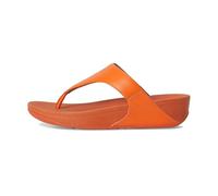 Fitflop Lulu Damen Plateau-Sandalen aus Leder mit Zehensteg in Weiß, Satsuma, 40 EU
