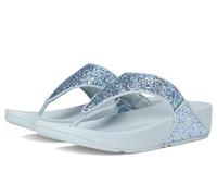 Fitflop Lulu Damen-Sandalen, mehrfarbig, glitzernd, Zehensteg-Sandalen, blau, 36 EU