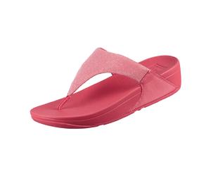 FitFlop Lulu FZ7-B09 Rosy Coral Lulu Shimmerlux Toe Post Sandals für Damen, rosa, Größe 43 EU
