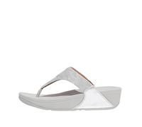 FitFlop Lulu Glitz Toe Post Sandals Silver 7 M (B)