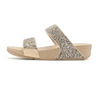 Fitflop Lulu 2 Bar Glitter Polyurethan Damen Sandalen Platino/Silber EU 42 / UK 8