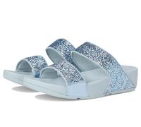 Pantolette FITFLOP "LULU", Damen, Gr. 39, zartblau multi, Synthetik, modisch, Schuhe, Keilsandale, Sommerschuh in schmaler Form (46976606-39) zartblau multi