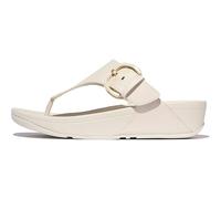 Fitflop Damen Sandalen Lulu – Zehensteg, Kunstharz, Lederschnalle, Beige 41 EU