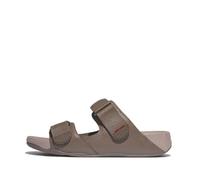 Fitflop Men's Gogh Moc Slide in Leather Sandal, walnuss, 7 UK Wide