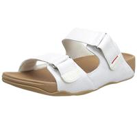 Fitflop Men's Gogh Moc Slide in Leather Sandal, weiß, 45 EU