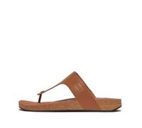 Fitflop Men's Iqushion Leather Toe-Post Sandals, hellbraun, 47 EU