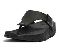 Fitflop Men's Trakk Ii Buckle Leather Toe-Post Sandals Flip-Flop, Schwarz, 46 EU