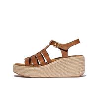 Fitflop Damen Platfforms Espadr. Leather Fisherman Wedge Sandals Keilsandale, Deep Tan, 38 EU