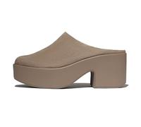 Fitflop Platfforms Damen-Pantoletten aus Wildleder mit Absatz, Taupe, 41 EU