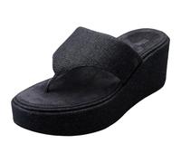 Fitflop Platfforms Denim Wedge Toe-Post Sandals BLAUW - Größe 38