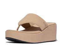 Fitflop Damen Platfforms Wedge Toe-Post Sandals Keilsandale, beige, 41 EU