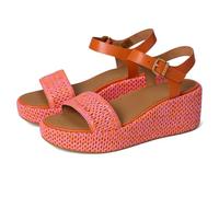 Fitflop Braune geflochtene Ledersandalen, Satsuma Pinkperfect Mix, 37 EU