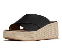 Fitflop Plattform-Leder-Damen Sandalen in Schwarz EU 42 / UK 8