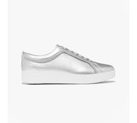 Fitflop Rally Kristallbesetzte Leder Damenmode-Sneaker Silber EU 39/UK 6