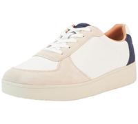 FitFlop Rally Leather New Device, Damen-Sneaker, Urban White Midnight Navy, 36 EU