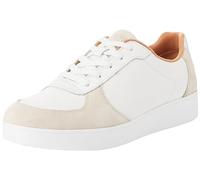 FitFlop Rally Leather New Device, Damen-Sneaker, Urban White Paris Grey, 36 EU