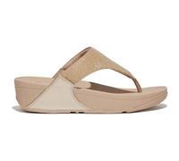 Fitflop Sandale Lulu Shimmerlux Zehentrenner Damen Latte Beige Größe 39 EU
