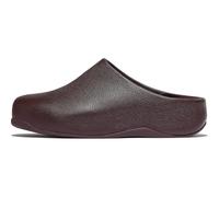 Fitflop Damen Shuv Tumbled-Leather Clogs Holzschuh, Schokoladenbraun, 37 EU