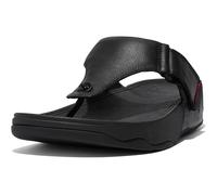 Fitflop Herren Trakk Ii Toe Post-Leather Sandalen, Schwarz (All Black), Gr. 45 EU (11 UK)