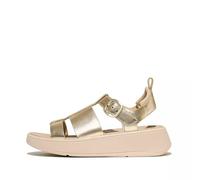 Fitflop Women's F-Mode Metallic Leather Flatform Fisherman Sandals, Platin, 40 EU