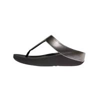 Fitflop Damen Fino Glitterdust Metallic Zehentrenner Sandale, grau, 41 EU