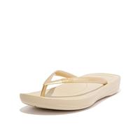 FitFlop Zehentrenner IQushion Ergonomic – leicht mit natürlicher Fußgewölbeunterstützung – Gold 40