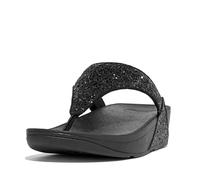 FitFlop Flip-Flops Lulu Glitter - Zehensteg, natürliche Fußgewölbeunterstützung - Schwarz Damen 37