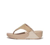 Fitflop Lulu Shimmerlux Toe-post Flip-flops EU 36 Latte Beige