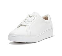 FitFlop Women's Rally Trainers - Soft Leather Tennis Sneakers - Comfortable, Lightweight with Natural Arch Support - Urban White - 9 UK